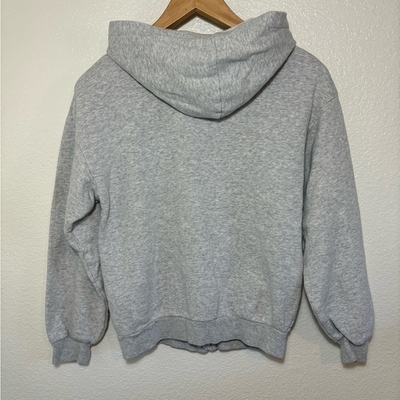 H&M Youth Zip Up Hoodie Size 12/14 Light Heather Gray | casual | basic | school - Picture 3 of 5
